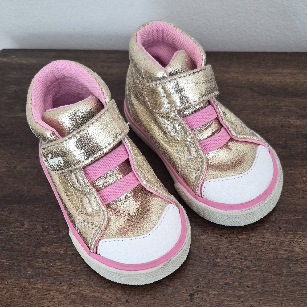 New • See Kai Run Gold Hi Top Sneakers